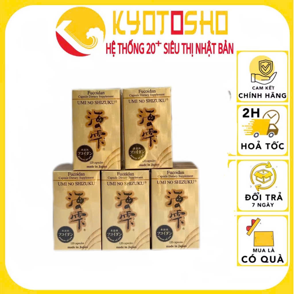 Fucoidan Vàng Umi No Shizuku Nhật Bản 120 Viên Hàng Nhật Nội Địa
