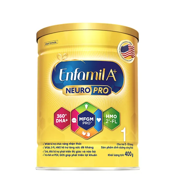 Enfamil A+ số 1 dành cho bé từ 0-6 tháng tuổi - 400g