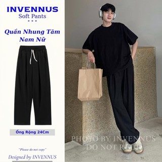 Quần dài nhung tăm Soft Pants INVENNUS, quần suông ống rộng nam nữ chất vải mát phù hợp với mua hè