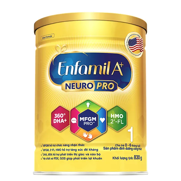 Enfamil A+ số 1 dành cho bé 0-6 tháng tuổi 830g