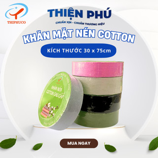 Khăn Nén Cotton Du Lịch THIPHUCO 30*75cm, 100% Sợi Bông Cotton Thấm Nước Tốt Tái Sử Dụng Nhiều Lần