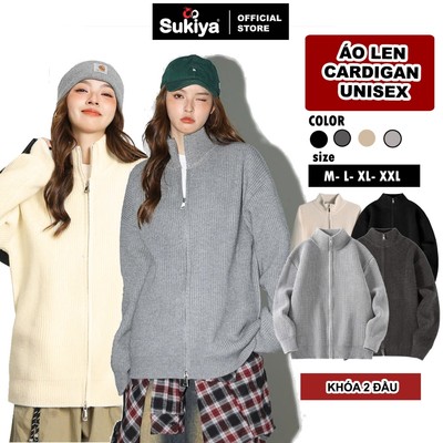 Áo Len Cardigan SUKIYA Form Unisex Nam Nữ, Chất Sợi mềm mại thoải mái AL117