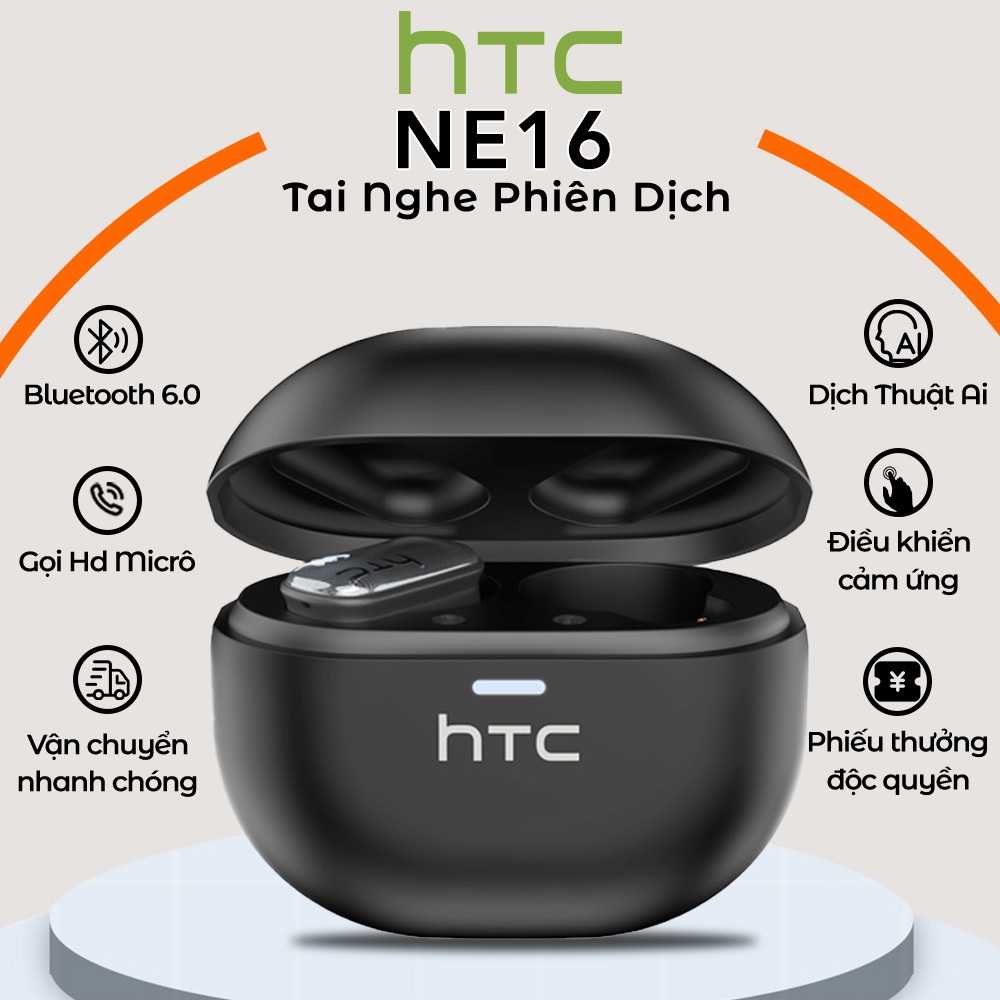 HTC NE16 Tai Nghe Phiên Dịch Tai nghe không dây Tai nghe AI Hở và Nhẹ Hỗ trợ dịch 134 ngôn ngữ Kết Dịch | BigBuy360 - bigbuy360.vn