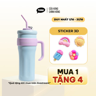 Ly giữ nhiệt khắc tên Believe Me 1250ml có ống hút, ly nước giữ nóng lạnh inox 316 có tay cầm tiện lợi – TUHUHOUSE