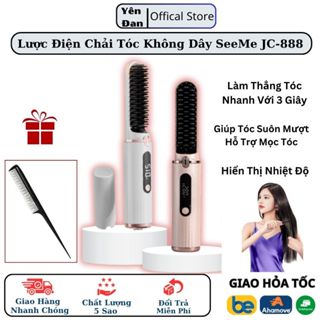  Lược Điện SeeMee Không Dây – Tạo Kiểu Nhanh Ion Âm Chống Xơ 4 Cấp Nhiệt Duỗi Tóc Suôn Robotic_hn_4.0 