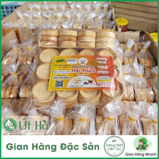  Bánh Đậu Xanh Tròn Đặc Sản Quảng Ngãi Bịch 36 Cái - Bánh Đậu Xanh Nướng Giòn Thơm Ngon - Út Hà Đặc Sản 
