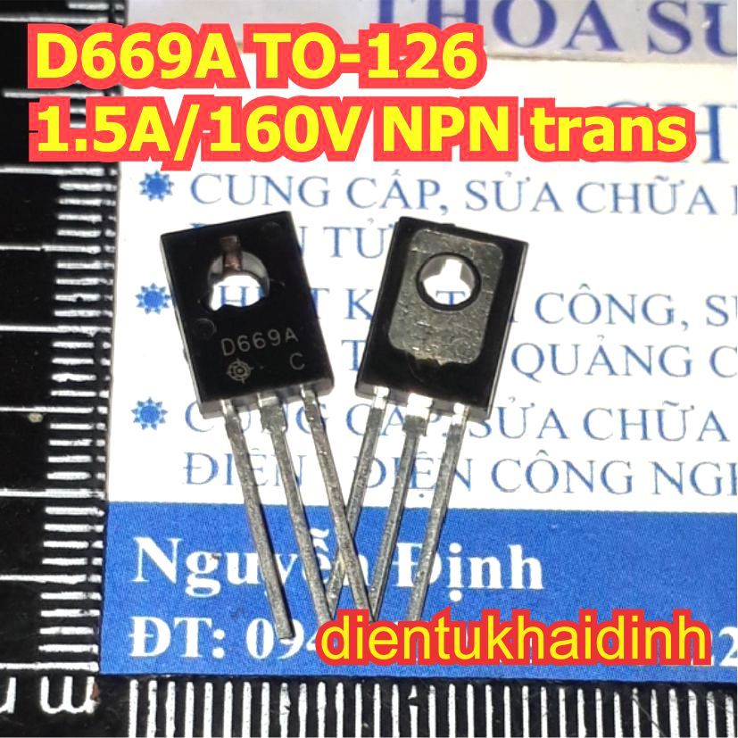 20 con B649A D669A 2SB649 B649 2SD669 D669 1.5A 160V TO-126 PNP NPN cặp transistor thuận nghịch kde1