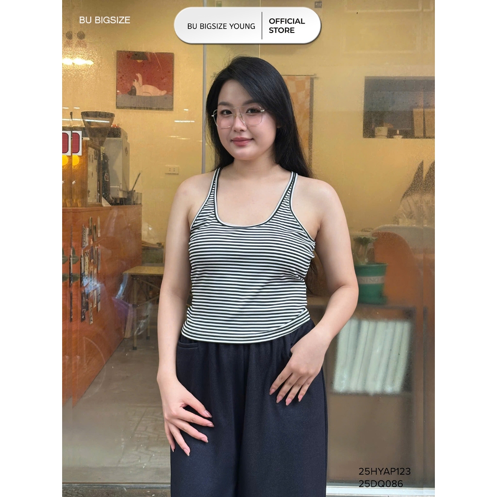 Áo ba lỗ BIGSIZE (55kg đến 95kg) – 25HYAP123 - [BU Bigsize Young]