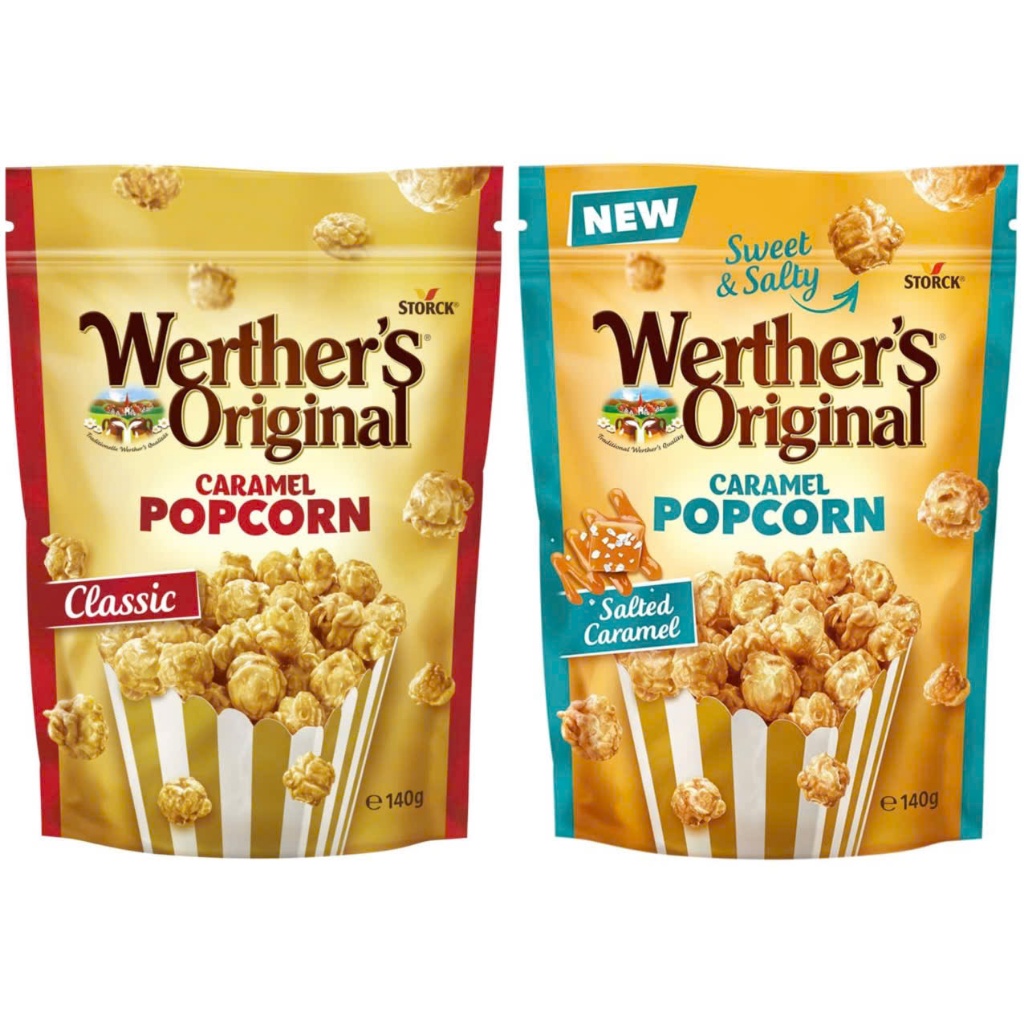 Bỏng ngô phủ caramel Stock Werther's Original 140G