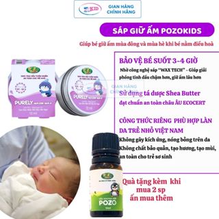 Sáp ấm điều hoà Pozokid - Perely Warmx Wax giúp bé giữ ấm, hạn chế ho do lạnh và phòng cảm lạnh