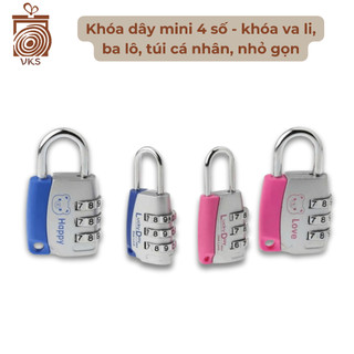 (Hỏa Tốc HCM) Khóa số mini 3 số nhiều màu 2 size  – Khóa mật mã vali balo túi xách chống trộm tiện lợi dễ thương