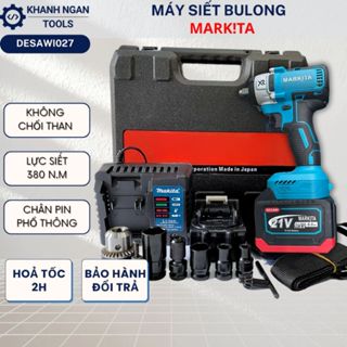 Máy Siết Bulong Makita 20V Bắn Vít Không Chổi Than Mở Bu Lông Khỏe Hơn Hitachi 380N Khoan Bê Tông Rút Lõi DESAWI027