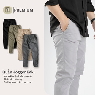 Quần Jogger Kaki Nam PREMIUM - Form Slimfit - Kaki nhập khẩu mềm mịn, co dãn, thấm hút mồ hôi