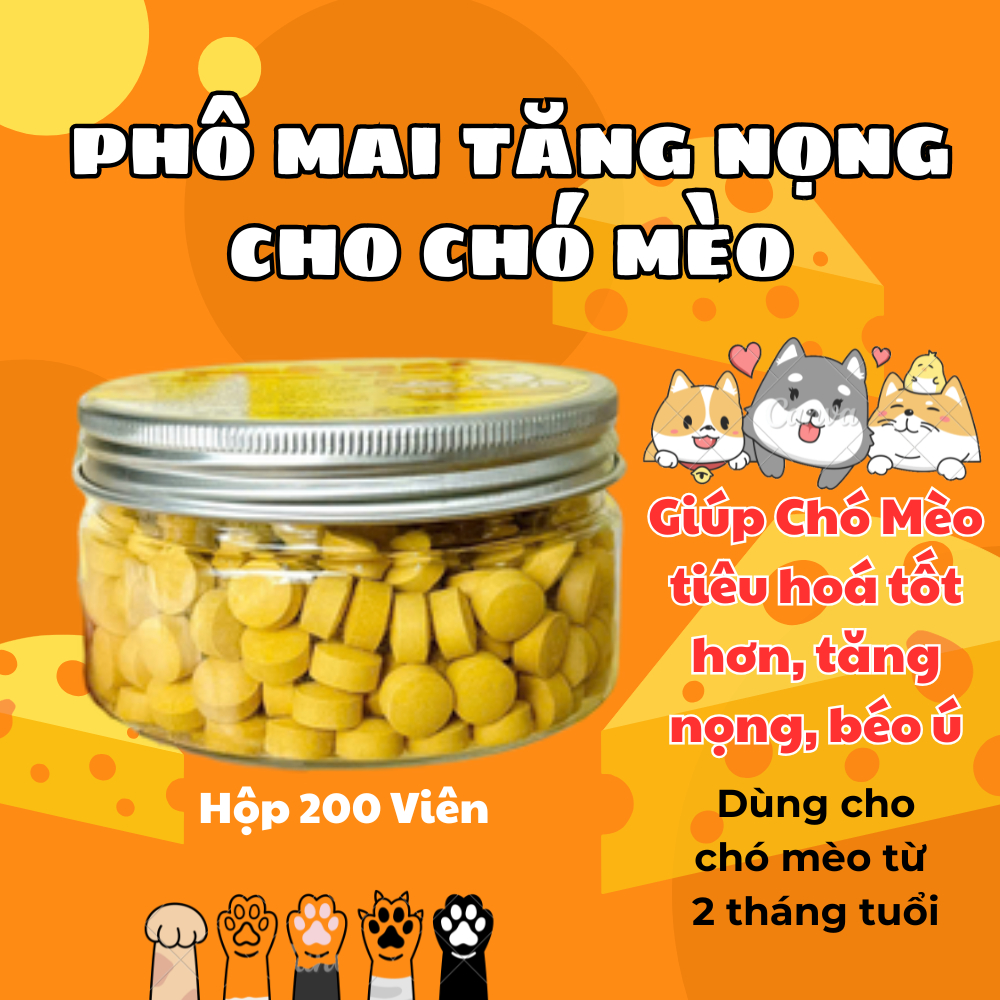 Phô mai tăng nọng cho chó và mèo Cheese Ball siêu thơm ngon giúp hỗ trợ tiêu hóa và lên form