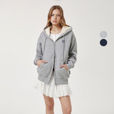 Áo Khoác Nỉ Lót Lông WHO.A.U Steve Boa Fur Hood Zip-up[B]_WHMZF4V51U