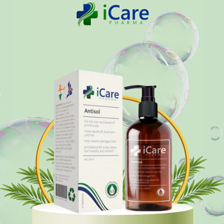  Dầu Gội iCare Pharma Antisol Kết Hợp Dưỡng Chất & Thảo Mộc Giảm Gàu Nấm Giúp Da Đầu Sạch Khỏe 