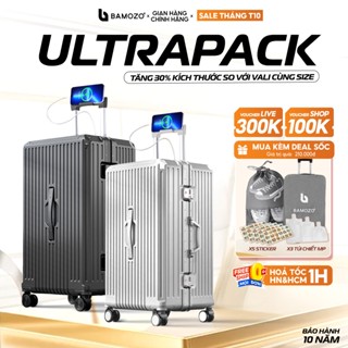 Vali Khung Nhôm Khóa Sập Bamozo Size 22/24/28 Cao Cấp Tăng Sức Chứa Hành Lý Bảo Hành 5 Năm_ULTRAPACK