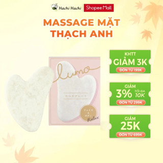 Đá massage mặt Guasha thạch anh hồng tự nhiên nâng cơ mặt, thon gọn trẻ hóa