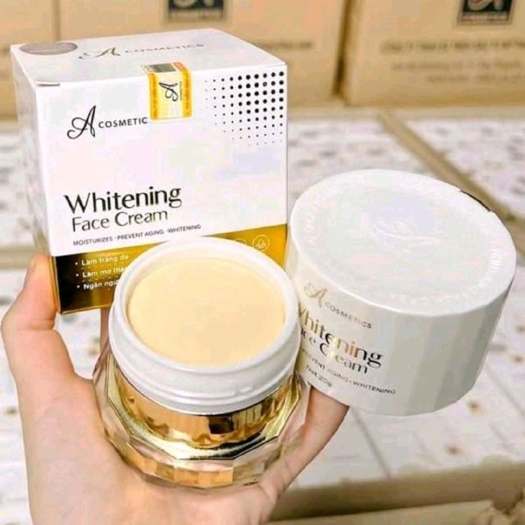 Kem Face A-COMESTIC 20g - Làm Trắng Da, Mờ Vết Thâm Mụn, Thâm Nám Nhẹ - Làm Đẹp Da