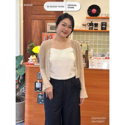Áo khoác mỏng  tay loeBIGSIZE (55kg đến 95kg) – 25DAK053 - [BU Bigsize Young]