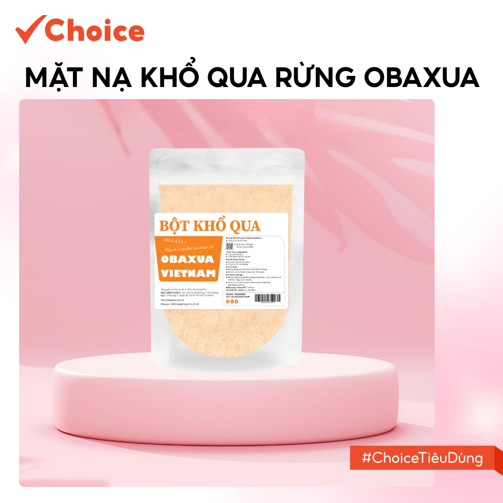  New   Choice  Mặt Nạ Bột Đắp Mặt Hữu cơ Khổ Qua Rừng OBAXUA OG050 Dưỡng Da Trắng Mịn màng - 75g 