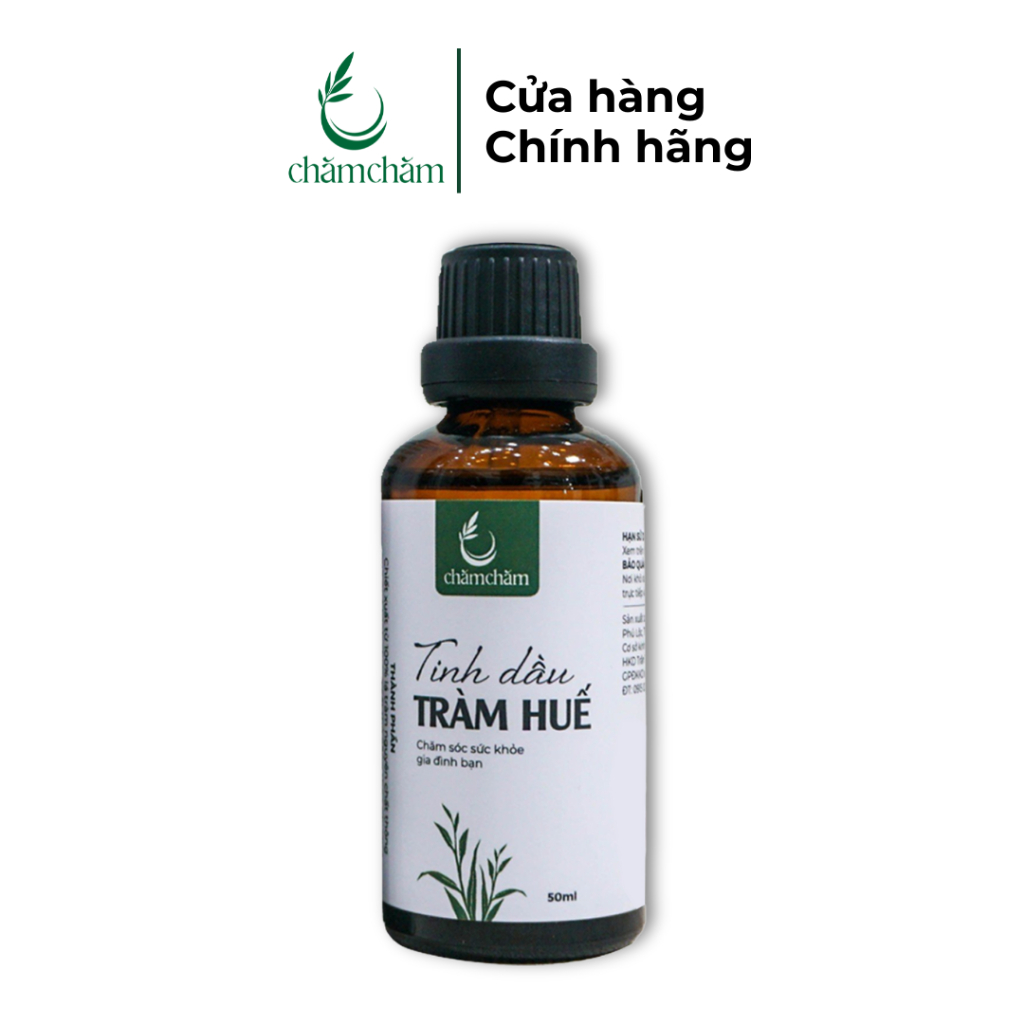 Tinh dầu tràm Huế Chăm Chăm - 50ml, nguyên chất thiên nhiên 100%