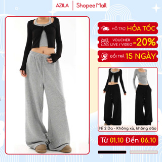 Quần Nỉ 2 Da Suông Ống Rộng Nam Nữ Hack Dáng Chất Cao Cấp Không Xù  Chuẩn Form