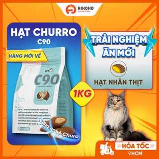 Hạt Churro PetQ C90 1kg Cho Mèo - Hạt Nhân Thịt, Dinh Dưỡng, Dễ Tiêu Hóa - Phù Hợp Cho Mèo Mọi Lứa Tuổi - Aikoko