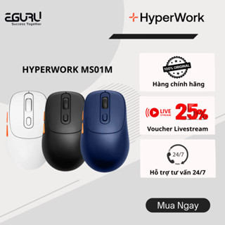 Chuột Không Dây HyperWork Silentium Mini MS01M ( Bluetooth/2.4GHz ) - Bảo Hành Chính Hãng 12 Tháng