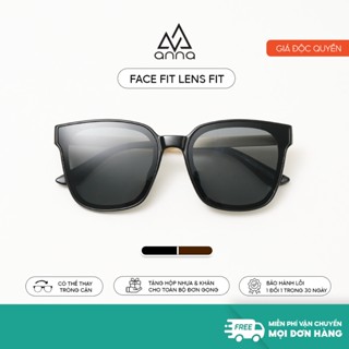 Gọng kính râm mát nam nữ thời trang ANNA dáng vuông gọng nhựa mắt râm chống tia UV 6035