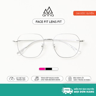Gọng kính mắt thời trang ANNA nam nữ dáng tròn chất liệu TITAN cao cấp LH-6282