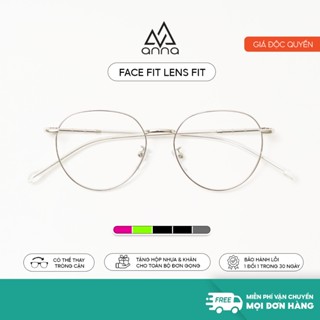 Gọng kính mắt thời trang ANNA dáng tròn chất liệu kim loại - 6895 v1