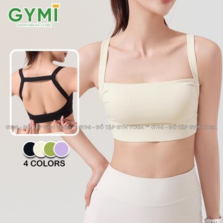 Áo bra tập gym yoga pilates pickleball nữ GYMI AL45 thể thao chất thun lulu mềm mịn nâng đỡ ngực tốt