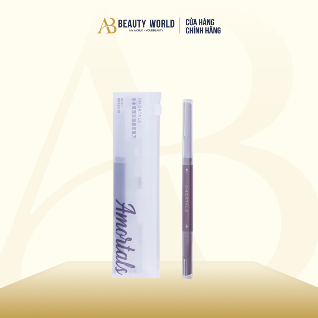 Dao Cạo Lông Mày Hai Đầu Tiện Lợi Amortals Double Head Macro Eyebrow Razor | AB BEAUTY WORLD
