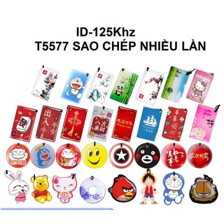 Phôi thẻ từ móc khóa hình đẹp 125khz cho thang máy, thẻ xe (Có thể sao chép nhiều lần)
