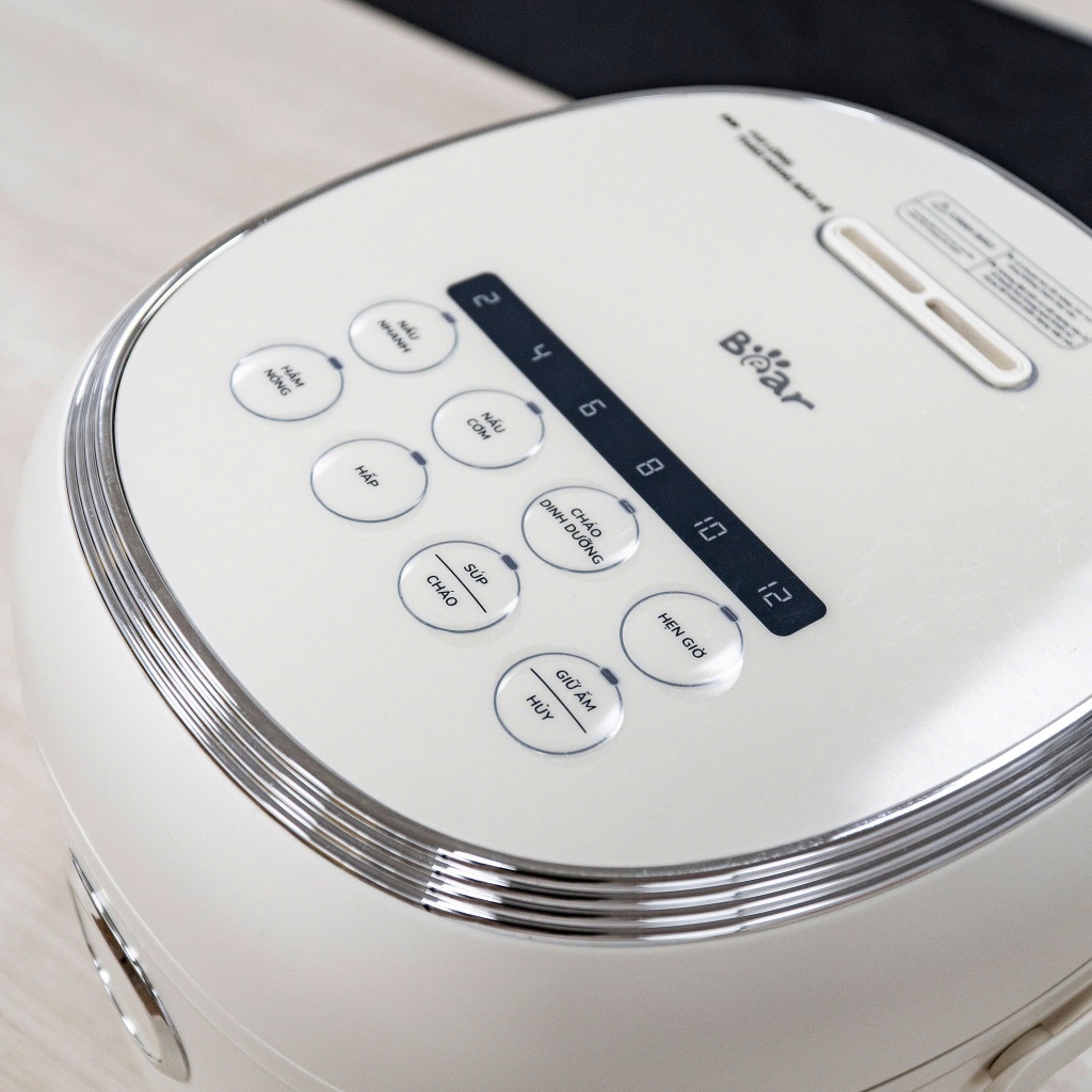 Nồi Cơm Điện Tử Bear Lòng Nồi 5 Lớp Đa Năng Nấu Cơm Nấu Cháo Hầm Hấp Hâm Nóng Hẹn Giờ Lòng Nồi 1.2L 