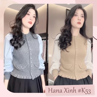 Áo Len Cài Cúc Tay Liền - K53