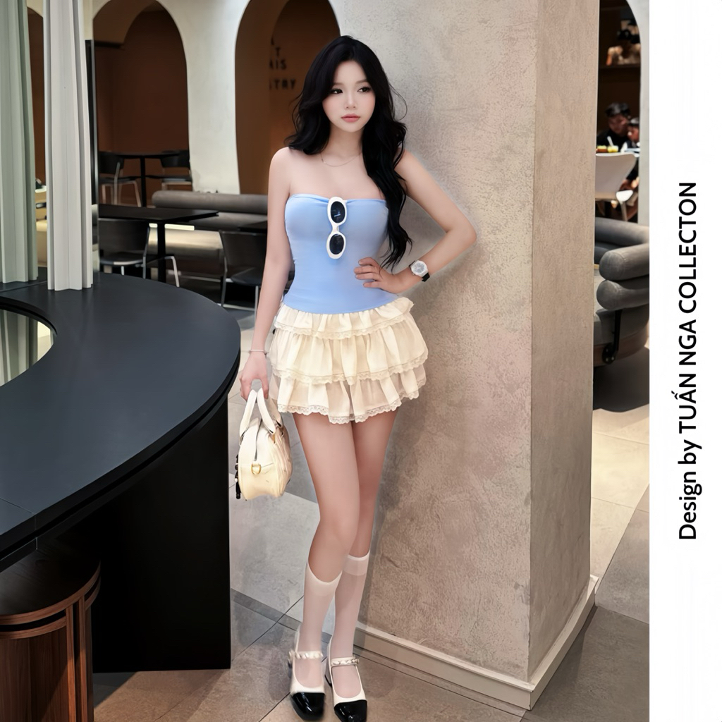 Áo ống, áo quây form dài CÓ MÚT NGỰC ôm body TUẤN NGA COLLECTION áo tube chất cotton cao cấp mềm mịn co dãn | BigBuy360 - bigbuy360.vn