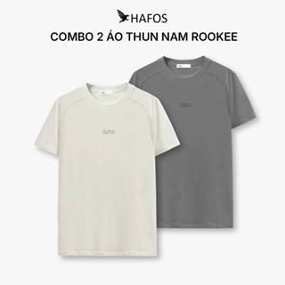 [COMBO 2 ÁO ] Combo ƯU ĐÃI áo thun HAFOS cổ tròn ROOKEE co giãn, thoáng mát. Áo thun nam cotton nhiều màu, đứng form