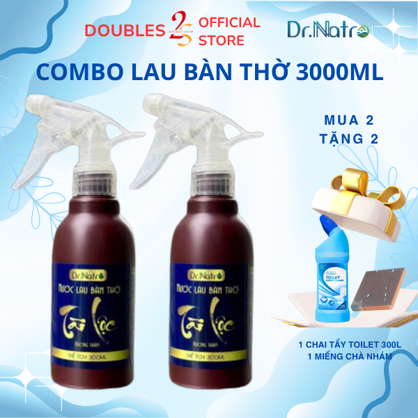 Combo 2 Chai Nước Lau Bàn Thờ Tài Lộc Dr Natro Hương Trầm Tự Nhiên 300ML | DOUBLES 2SSHOP