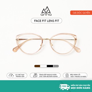 Gọng kính mắt thời trang ANNA nam nữ dáng mắt mèo chất liệu kim loại cao cấp OL 24030