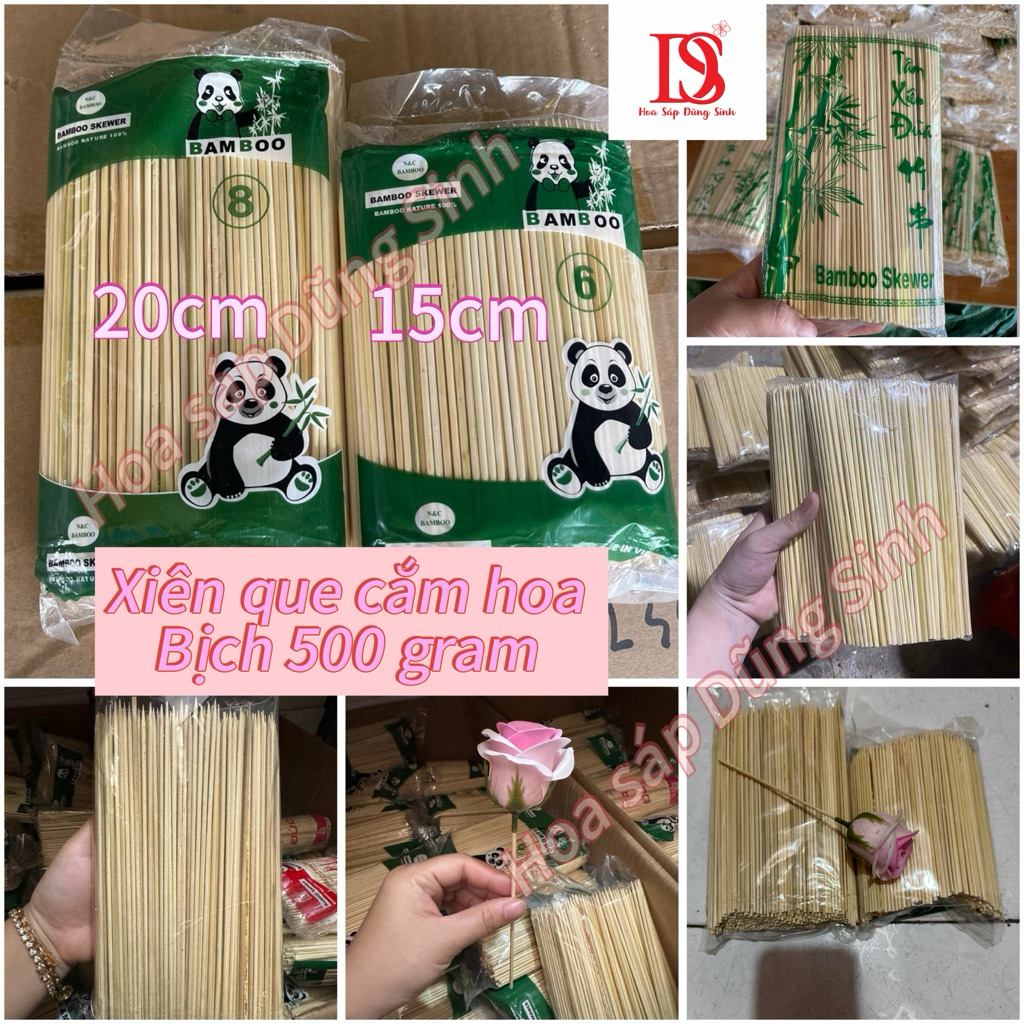 [ A150 ] Tăm tre cắm hoa hoa sáp, hoa giả, hoa tiền bịch 500 Gram, xiên que, tăm nhọn bó hoa tiện lợ