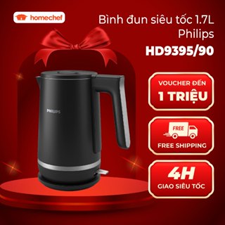 Bình/Ấm đun nước siêu tốc Philips 1.7L HD9395, công suất 2200W, bảo hành 2 năm
