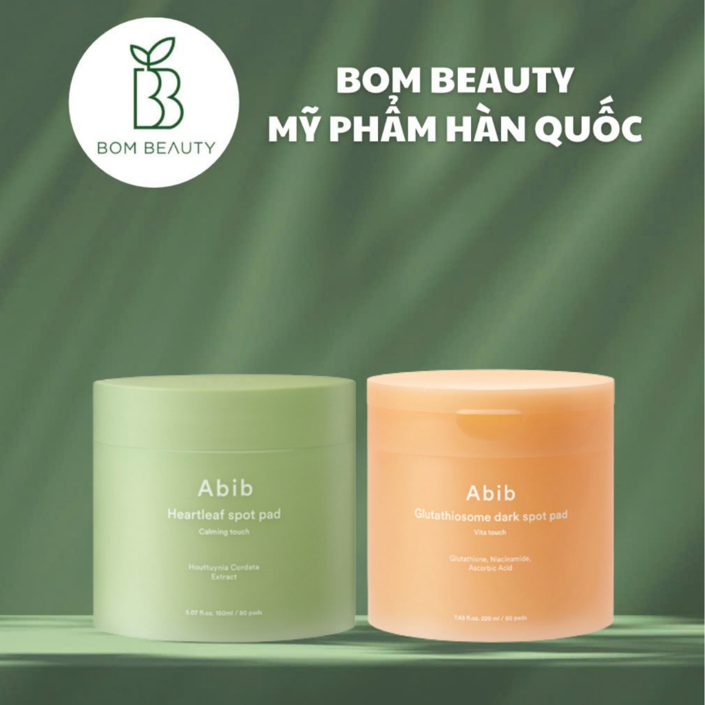 Bông toner pad hằng ngày  Abib Toner Pad HEARTLEAF SPOT / Abib Glutathiosome Dark Spot Pad Vita Touc
