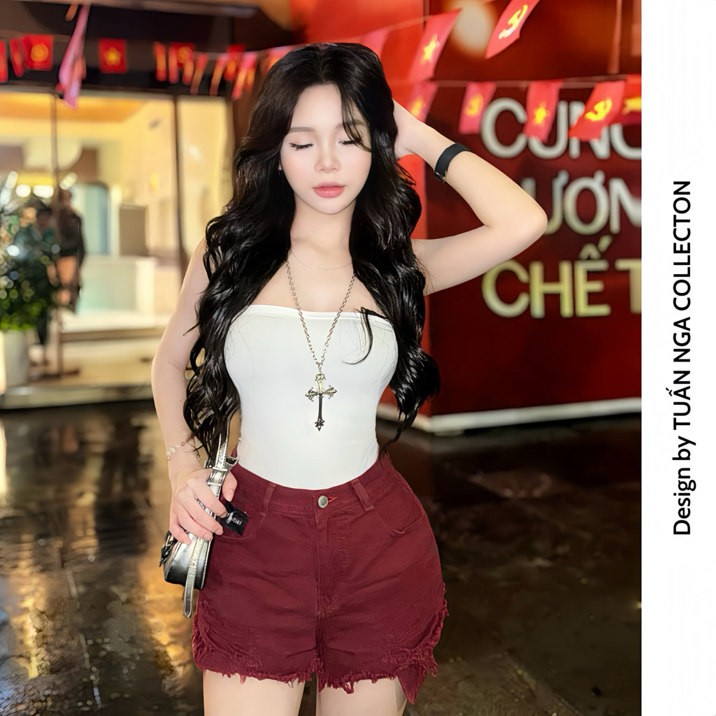 Áo ống, áo quây form dài CÓ MÚT NGỰC ôm body TUẤN NGA COLLECTION áo tube chất cotton cao cấp mềm mịn co dãn | BigBuy360 - bigbuy360.vn