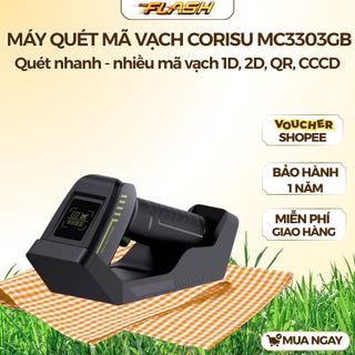 Máy quét mã vạch cầm tay CORISU iMARCONE MC3303GB tích hợp màn hình, quét mã vạch, QR, CCCD