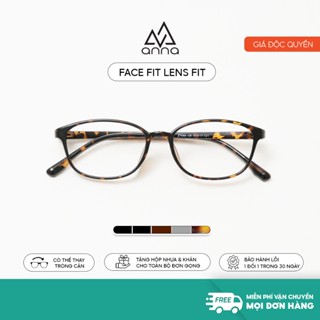 Gọng kính cận thời trang ANNA dáng oval mắt nhỏ thời trang cá tính chất liệu nhựa dẻo OL 27085