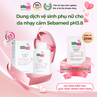Dung dịch vệ sinh phụ nữ dạng gel Sebamed Feminine Intimate Wash pH3.8 (200ml) chăm sóc vệ sinh làm sạch da nhạy cảm