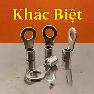  Đầu cos tròn trần cao cấp DongluchpKT đầu cốt khuyên bằng đồng bấm nối dây điện đấu bình ắc quy 