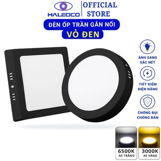  Đèn Ốp Trần Nổi Viền Đen 6W 12W 18W 24W - Đèn Ốp Trần Haledco Led Lắp Decor Phòng Ngủ Phòng Khách Văn Phòng Ban Công 